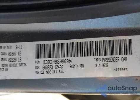 2011 Chrysler 200 z USA, uszkodzony, nr VIN 163BL1FB6BN607304